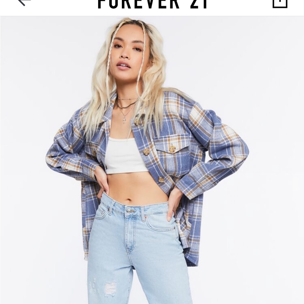 NWT plaid shacket